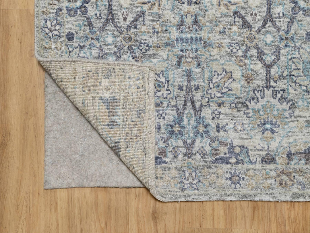 2'7" x 27'7" New Hand Knotted Ivory Silk Runner Oriental Rug - MOA10290968