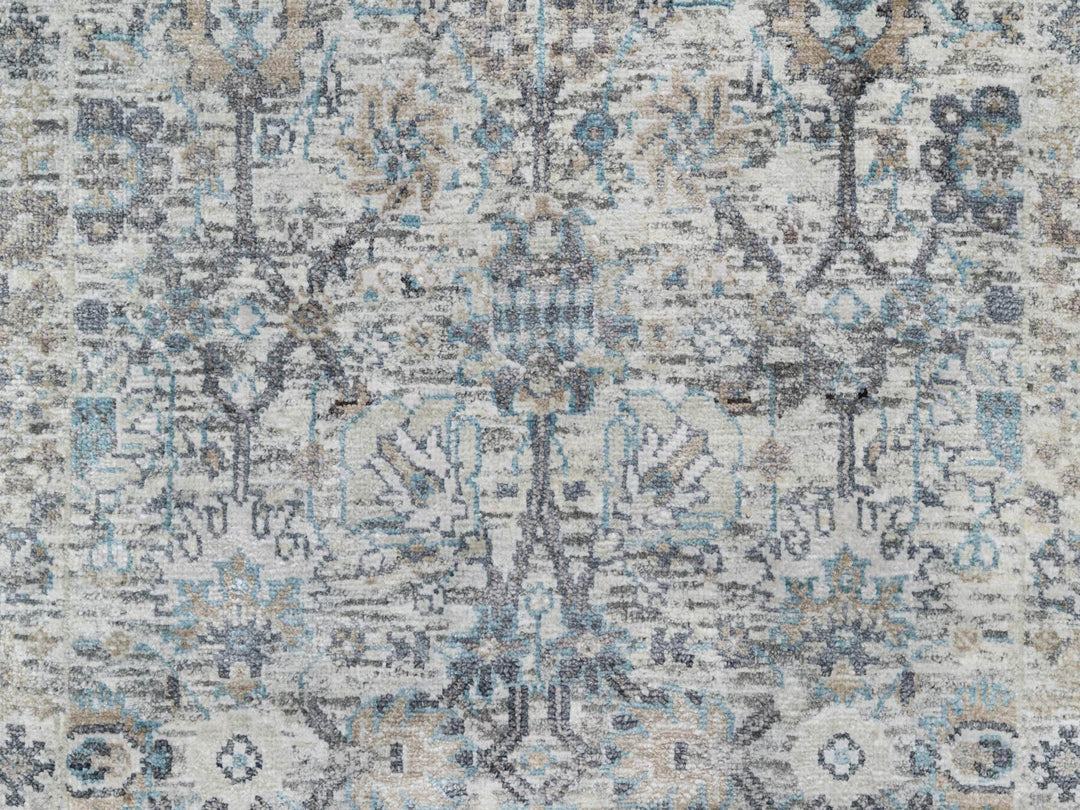 2'7" x 27'7" New Hand Knotted Ivory Wool & Silk Runner Oriental Rug - MOA10290968