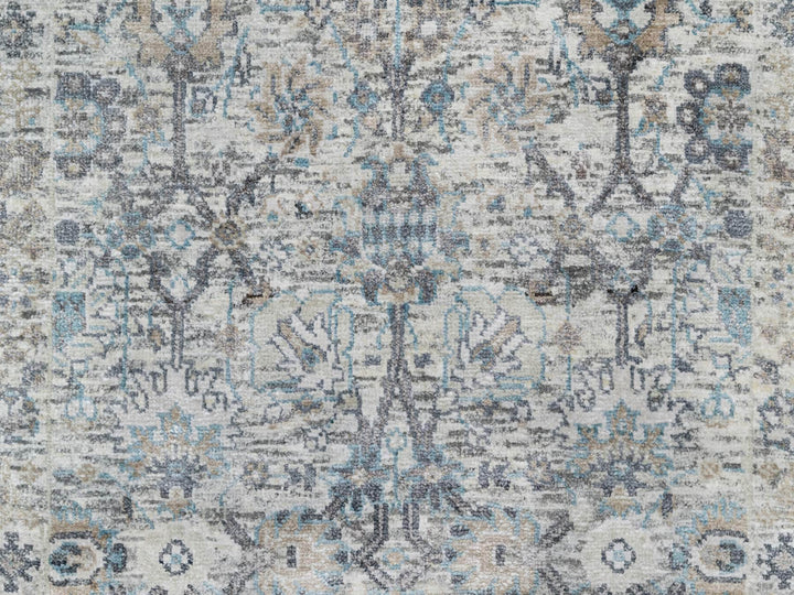 2'7" x 27'7" New Hand Knotted Ivory Wool & Silk Runner Oriental Rug - MOA10290968