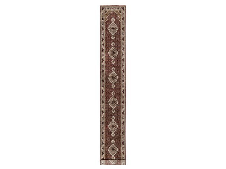 2'7" x 20'4" New Hand Knotted Red Wool Runner Oriental Rug - MOA10290980