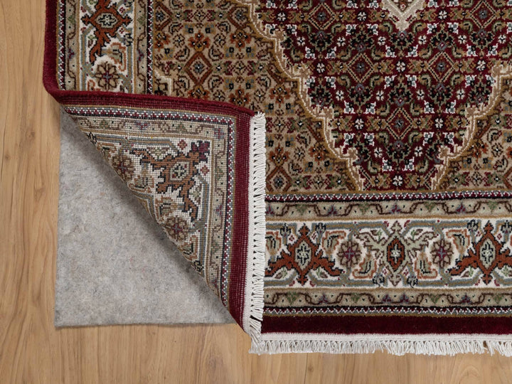 4'0" x 6'2" New Hand Knotted Red Wool Rectangle Oriental Rug - MOA10290983