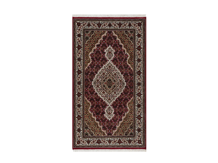 2'10" x 5'1" New Hand Knotted Red Wool Rectangle Oriental Rug - MOA10290984