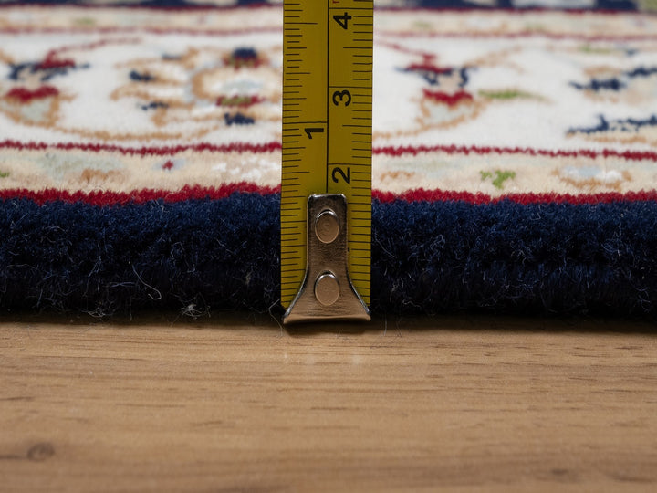 2'6" x 10'0" New Hand Knotted Blue Wool & Silk Runner Oriental Rug - MOA10290989