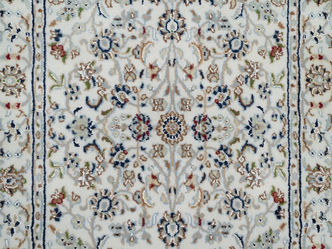 2'8" x 12'2" New Hand Knotted Ivory Wool & Silk Runner Oriental Rug - MOA10290991