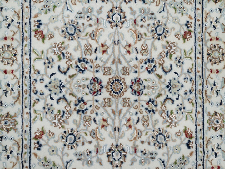 2'8" x 12'2" New Hand Knotted Ivory Wool & Silk Runner Oriental Rug - MOA10290991