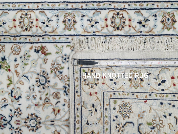 2'8" x 12'2" New Hand Knotted Ivory Wool & Silk Runner Oriental Rug - MOA10290991