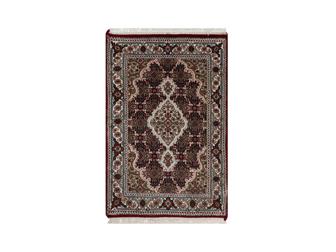 2'0" x 3'0" New Hand Knotted Red Wool Rectangle Oriental Rug - MOA10290994