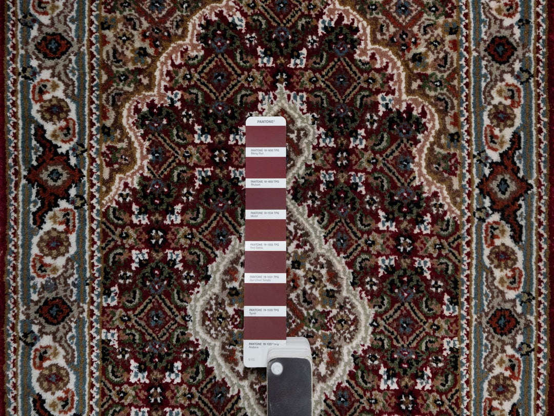 2'0" x 3'0" New Hand Knotted Red Wool Rectangle Oriental Rug - MOA10290994