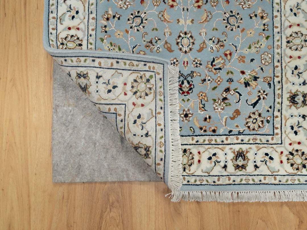 2'8" x 10'3" New Hand Knotted Blue Wool & Silk Runner Oriental Rug - MOA10291010