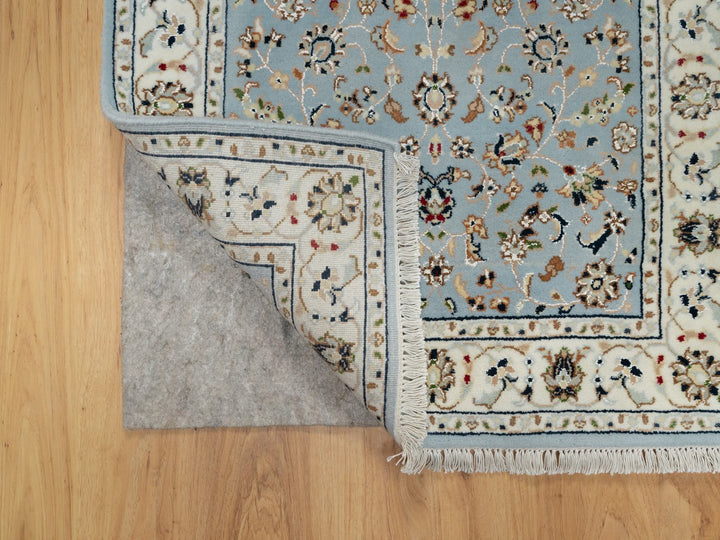2'8" x 10'3" New Hand Knotted Blue Wool & Silk Runner Oriental Rug - MOA10291010