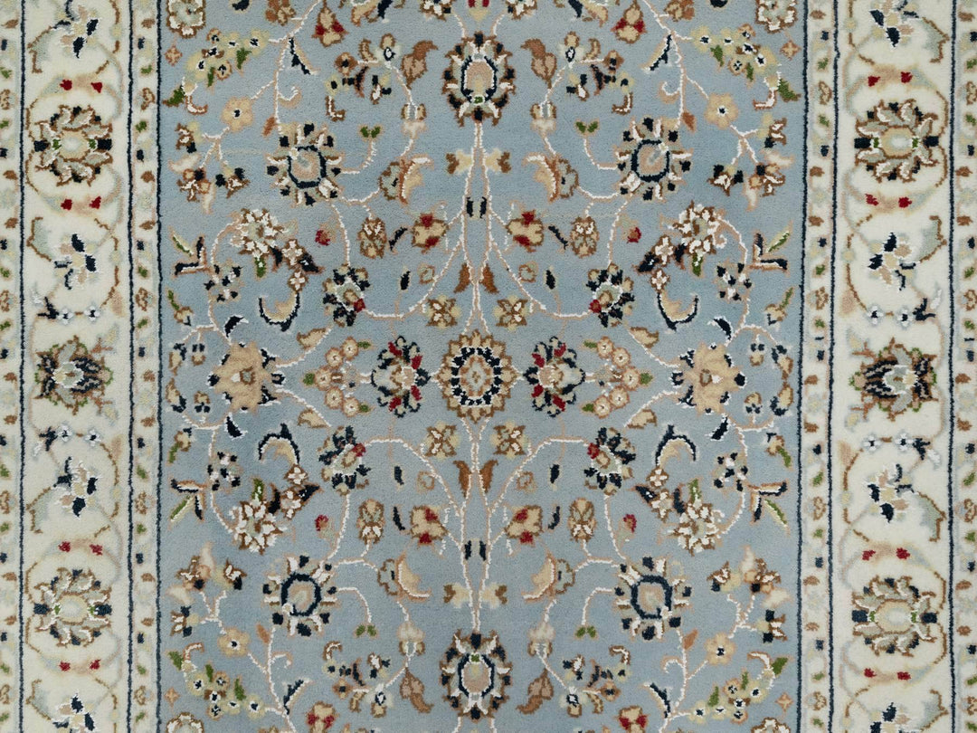 2'8" x 10'3" New Hand Knotted Blue Wool & Silk Runner Oriental Rug - MOA10291010