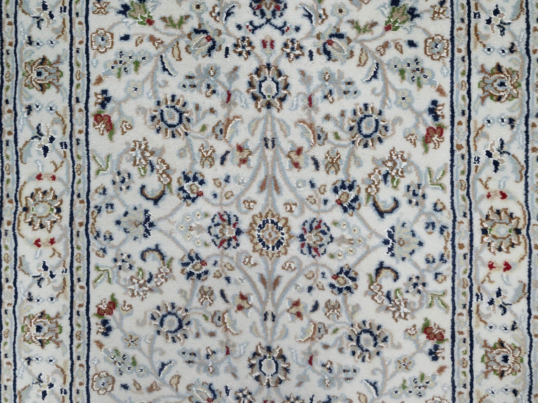 2'9" x 14'0" New Hand Knotted Ivory Wool & Silk Runner Oriental Rug - MOA10291011