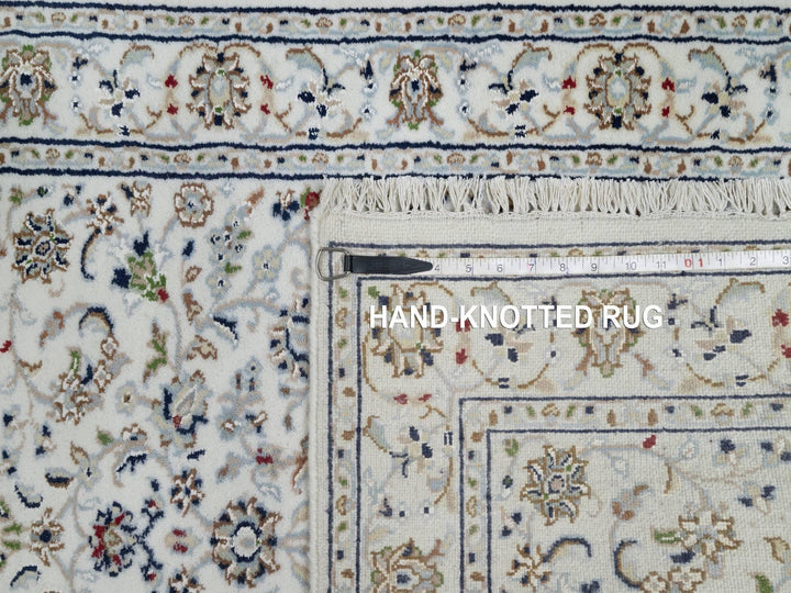 2'9" x 14'0" New Hand Knotted Ivory Wool & Silk Runner Oriental Rug - MOA10291011