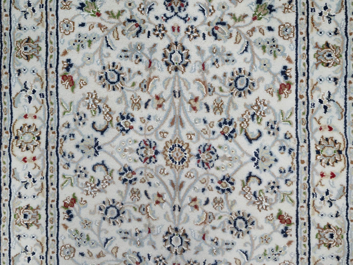 2'9" x 14'1" New Hand Knotted Ivory Wool & Silk Runner Oriental Rug - MOA10291012