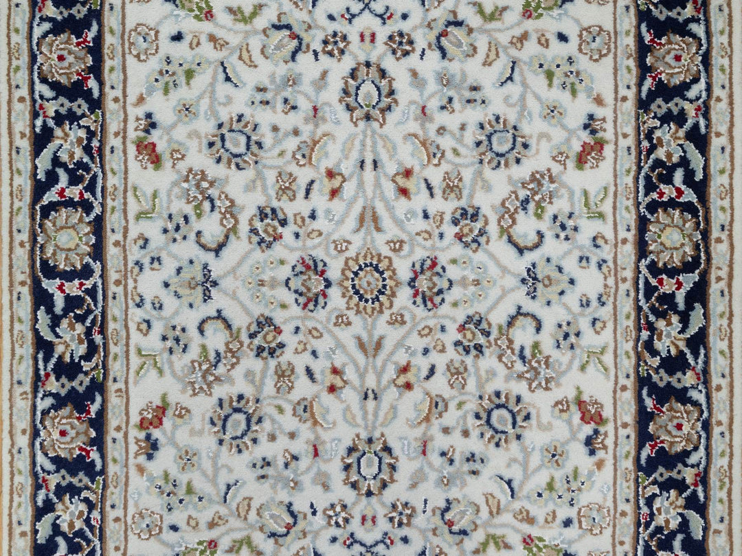 2'8" x 14'0" New Hand Knotted Ivory Wool & Silk Runner Oriental Rug - MOA10291015