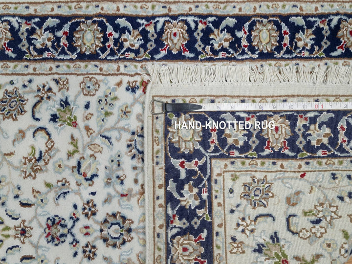2'8" x 14'0" New Hand Knotted Ivory Wool & Silk Runner Oriental Rug - MOA10291015