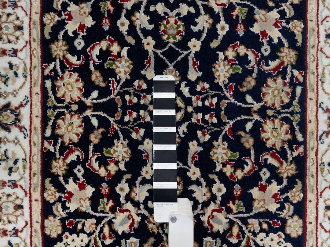 2'7" x 16'0" New Hand Knotted Blue Wool & Silk Runner Oriental Rug - MOA10291016
