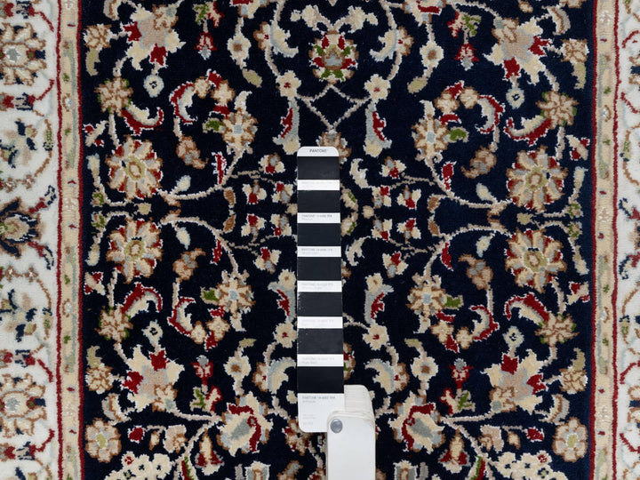 2'7" x 16'0" New Hand Knotted Blue Wool & Silk Runner Oriental Rug - MOA10291016