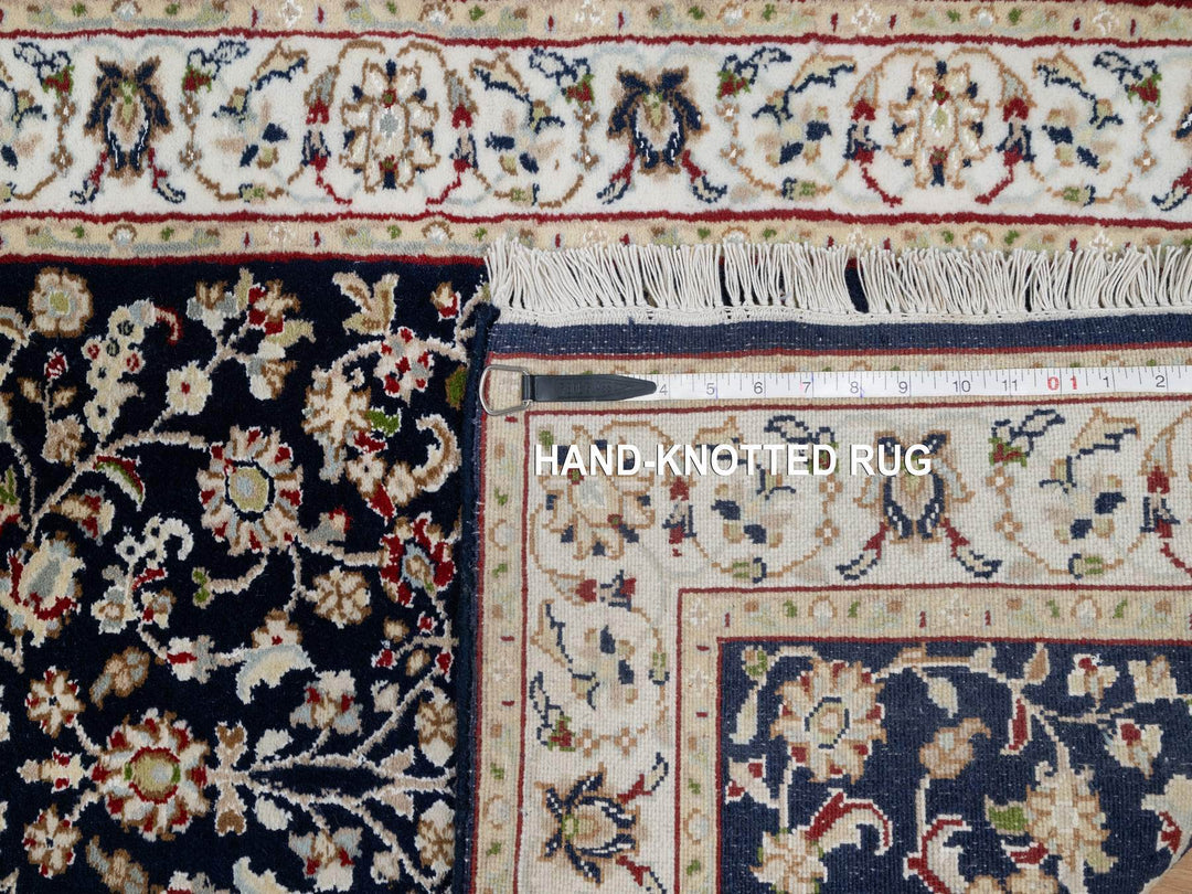 2'7" x 16'0" New Hand Knotted Blue Wool & Silk Runner Oriental Rug - MOA10291016