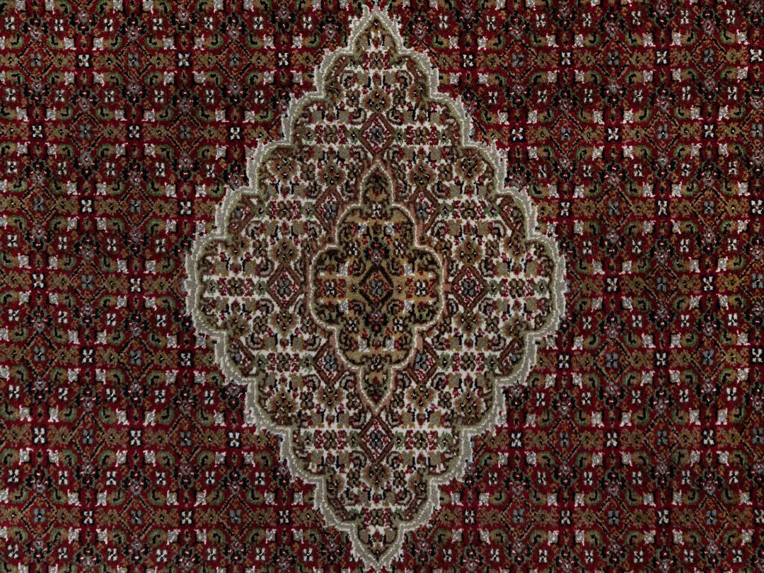 6'0" x 6'0" New Hand Knotted Red Wool Round Oriental Rug - MOA10291023