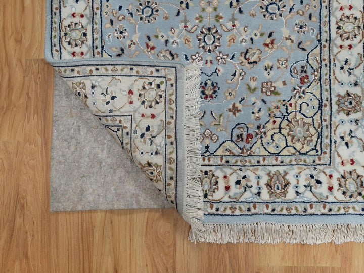 2'8" x 10'1" New Hand Knotted Blue Wool & Silk Runner Oriental Rug - MOA10291029