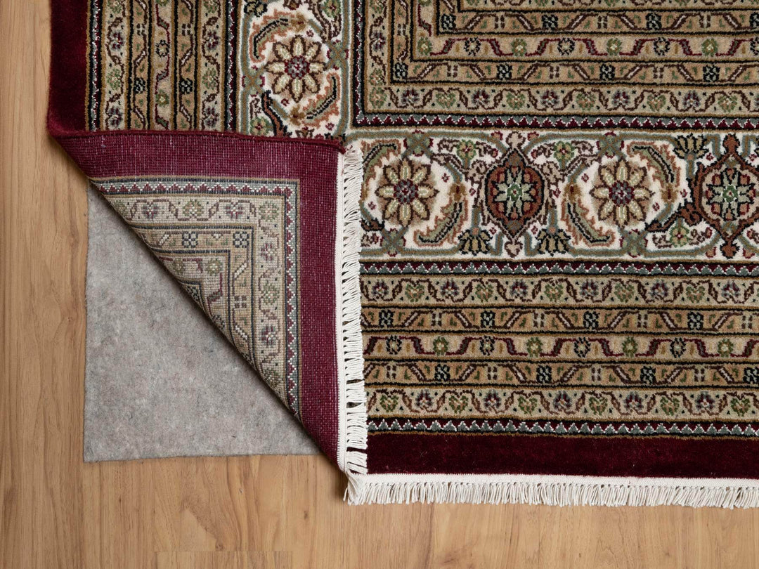 11'9" x 15'1" New Hand Knotted Red Wool Rectangle Oriental Rug - MOA10291060