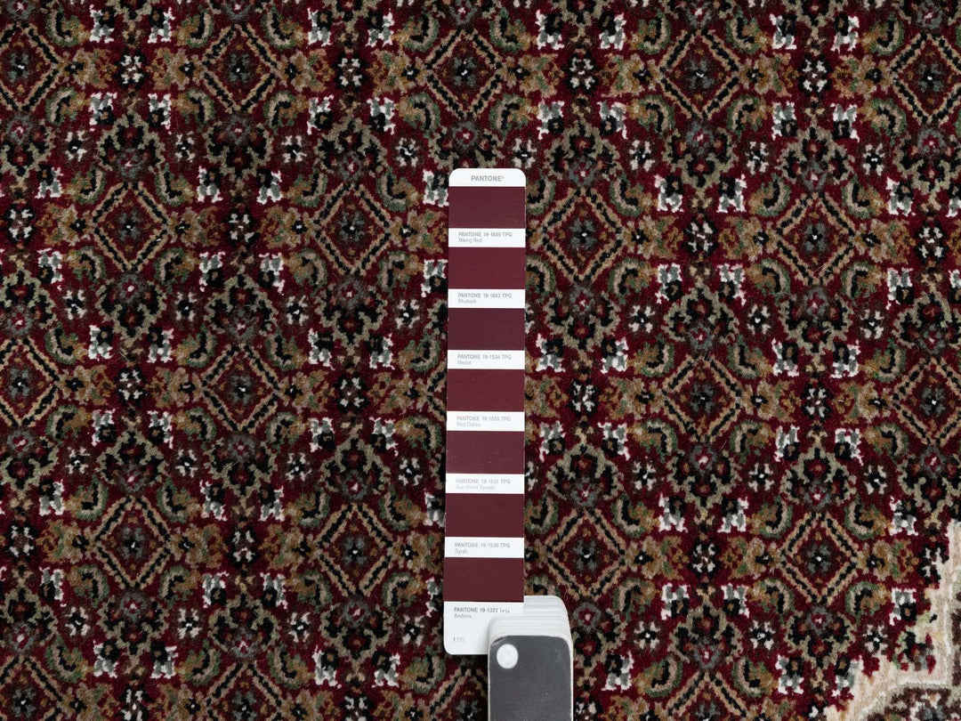 11'9" x 15'1" New Hand Knotted Red Wool Rectangle Oriental Rug - MOA10291060