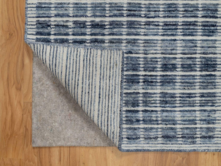2'2" x 3'1" New Hand Loomed Blue Wool Rectangle Oriental Rug - MOA10291062