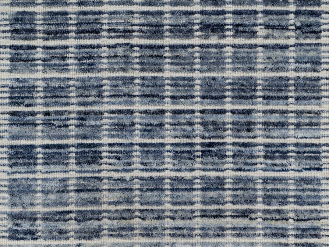 2'2" x 3'1" New Hand Loomed Blue Wool Rectangle Oriental Rug - MOA10291062