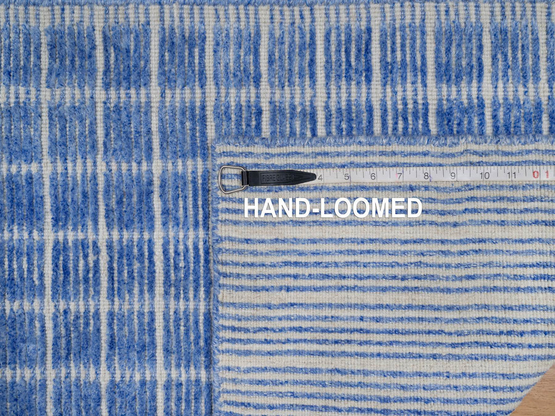 2'1" x 3'1" New Hand Loomed Blue Wool Rectangle Oriental Rug - MOA10291073