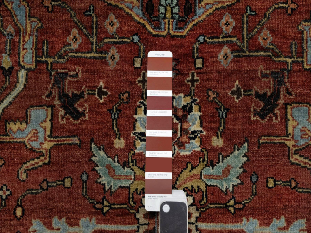 4'2" x 6'2" New Hand Knotted Red Wool Rectangle Oriental Rug - MOA10291080
