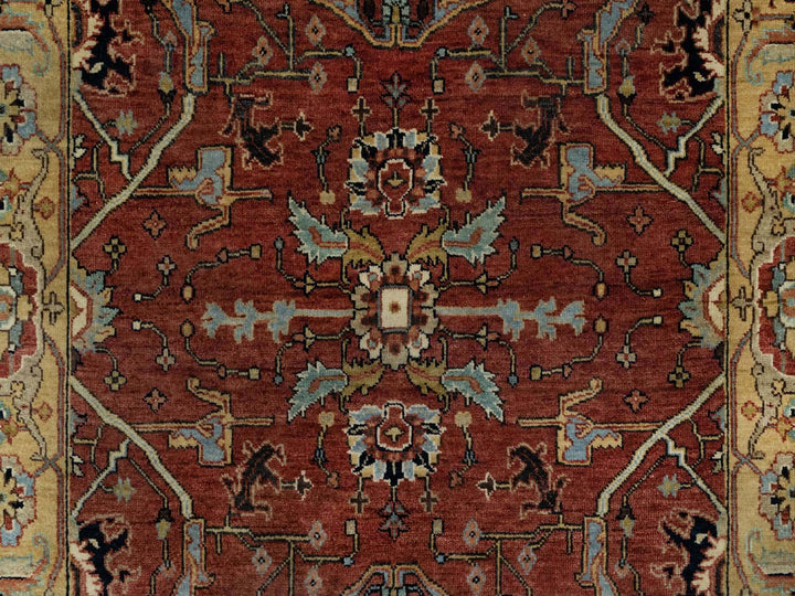 4'2" x 6'2" New Hand Knotted Red Wool Rectangle Oriental Rug - MOA10291080