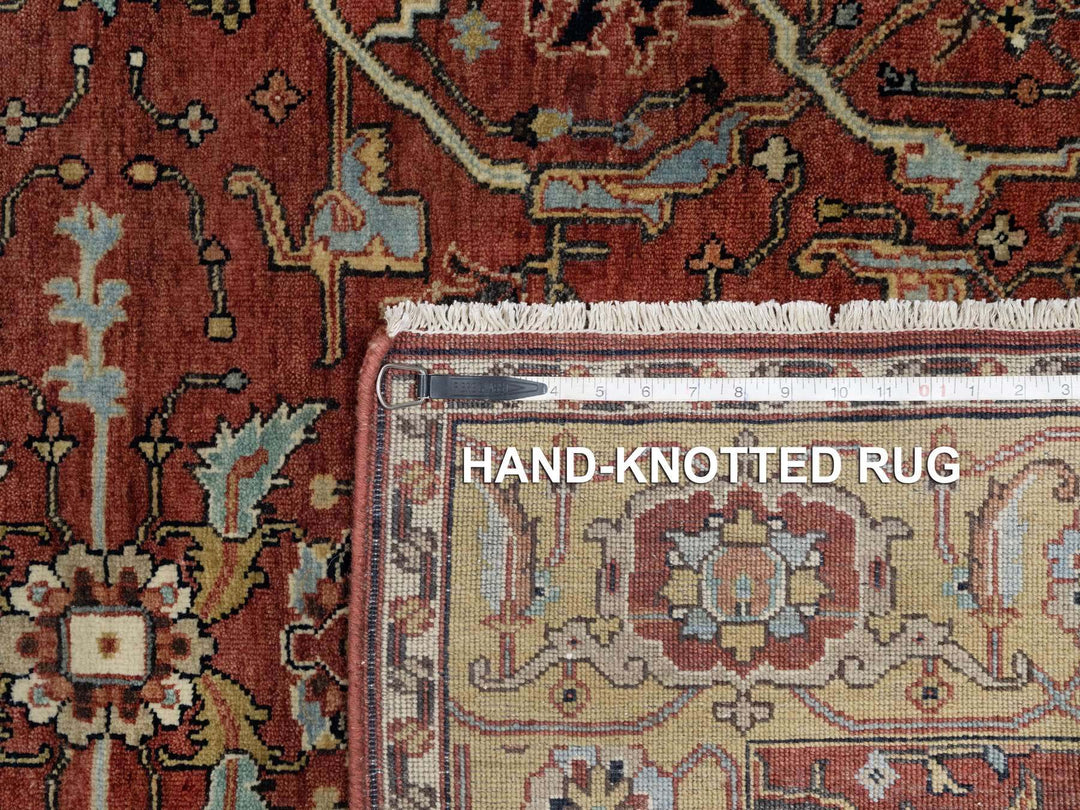 4'2" x 6'2" New Hand Knotted Red Wool Rectangle Oriental Rug - MOA10291080