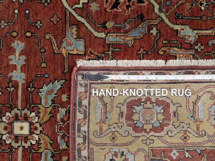 4'2" x 6'2" New Hand Knotted Red Wool Rectangle Oriental Rug - MOA10291080