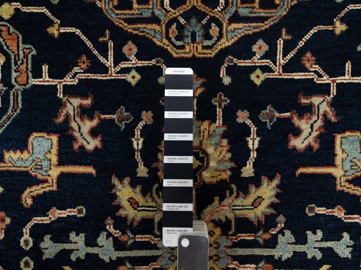 4'2" x 10'2" New Hand Knotted Blue Wool Runner Oriental Rug - MOA10291088