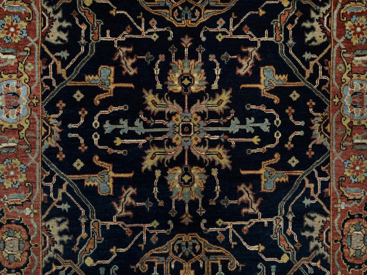 4'2" x 10'2" New Hand Knotted Blue Wool Runner Oriental Rug - MOA10291088