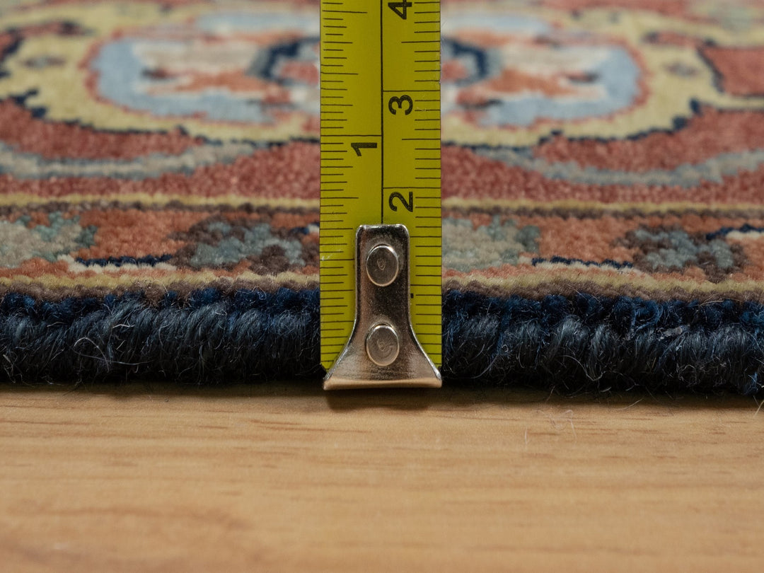 4'2" x 10'2" New Hand Knotted Blue Wool Runner Oriental Rug - MOA10291088