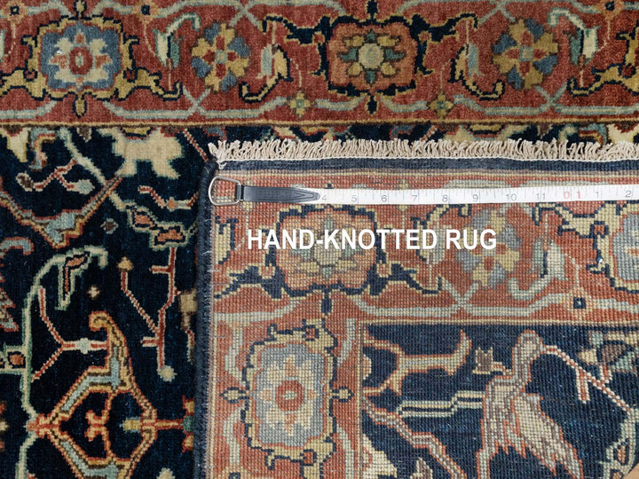 2'6" x 8'1" New Hand Knotted Blue Wool Runner Oriental Rug - MOA10291092
