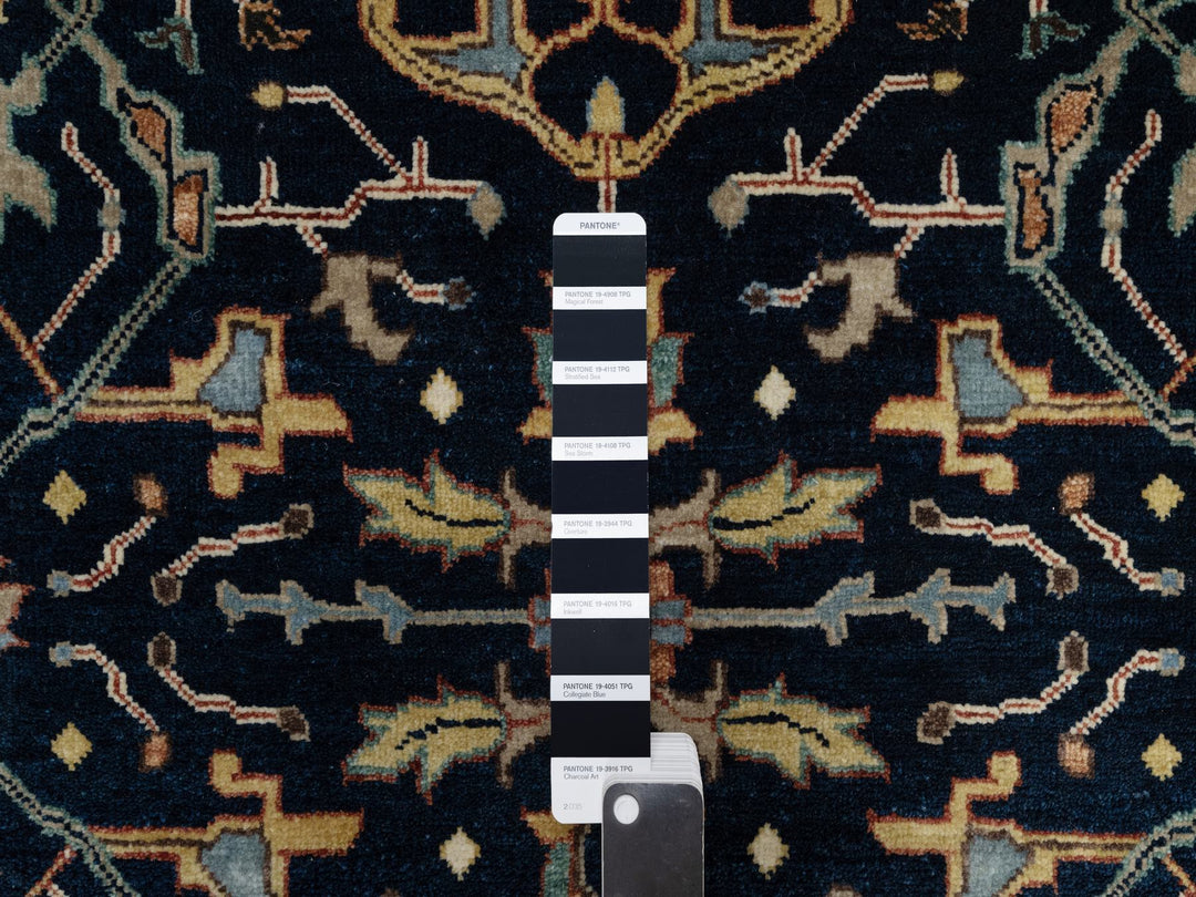 3'1" x 5'2" New Hand Knotted Blue Wool Rectangle Oriental Rug - MOA10291101