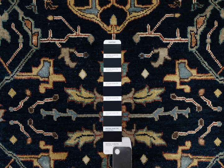 3'1" x 5'2" New Hand Knotted Blue Wool Rectangle Oriental Rug - MOA10291101