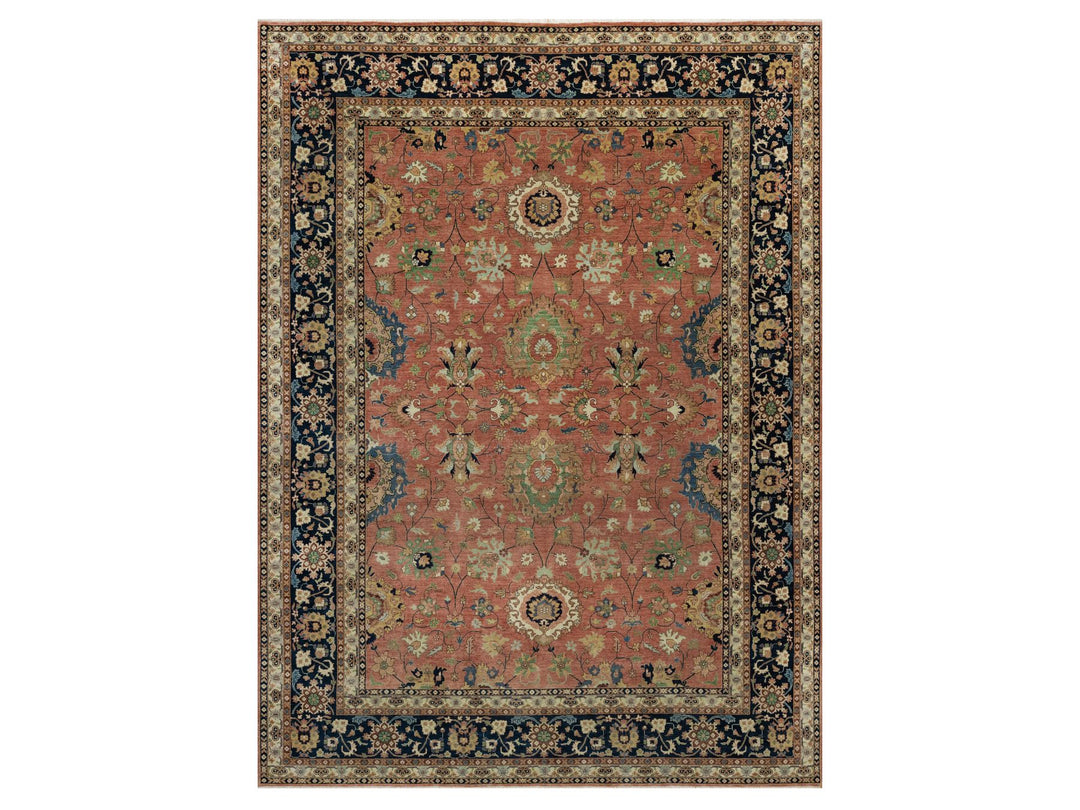 9'0" x 12'2" New Hand Knotted Red Wool Rectangle Oriental Rug - MOA10291102