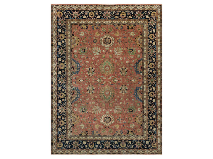 9'0" x 12'2" New Hand Knotted Red Wool Rectangle Oriental Rug - MOA10291102