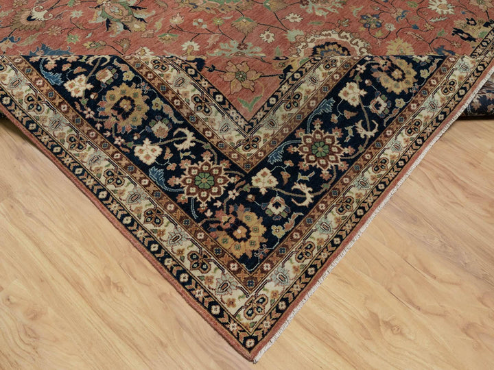 9'0" x 12'2" New Hand Knotted Red Wool Rectangle Oriental Rug - MOA10291102