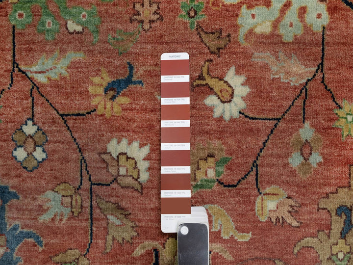 9'0" x 12'2" New Hand Knotted Red Wool Rectangle Oriental Rug - MOA10291102