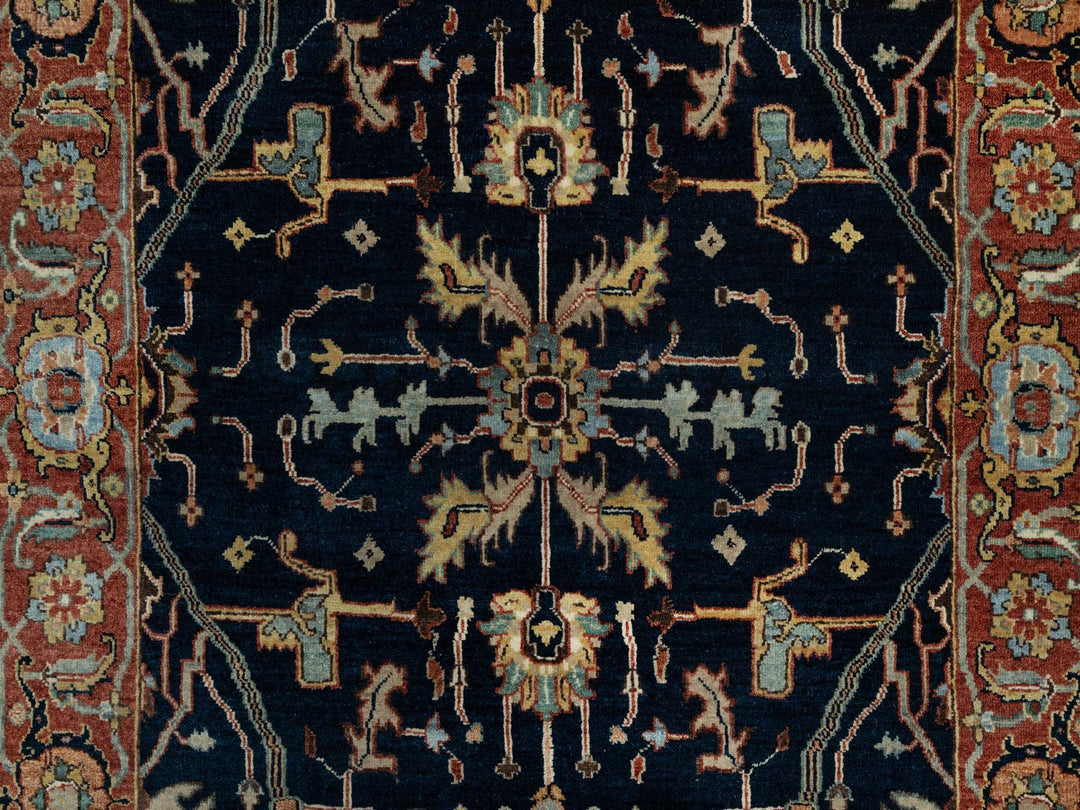 4'2" x 8'1" New Hand Knotted Blue Wool Runner Oriental Rug - MOA10291110