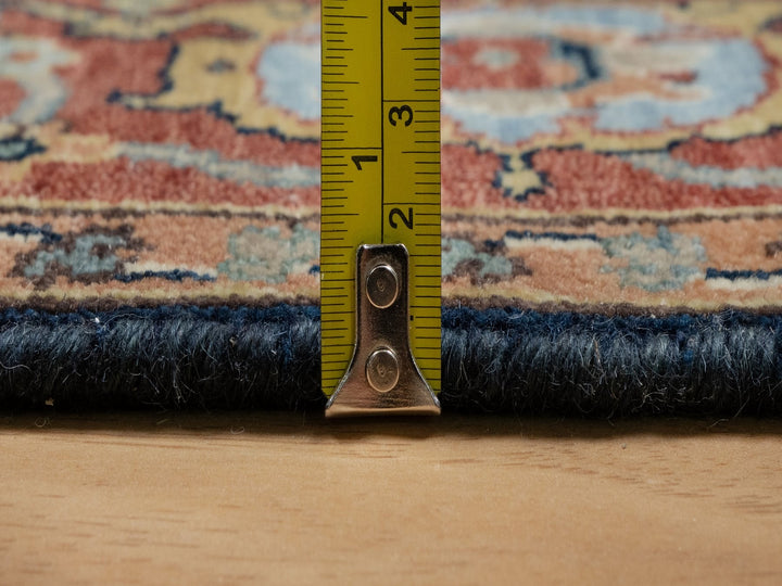 4'2" x 8'1" New Hand Knotted Blue Wool Runner Oriental Rug - MOA10291110