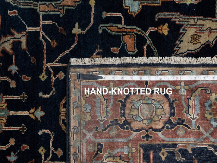 4'2" x 8'1" New Hand Knotted Blue Wool Runner Oriental Rug - MOA10291110