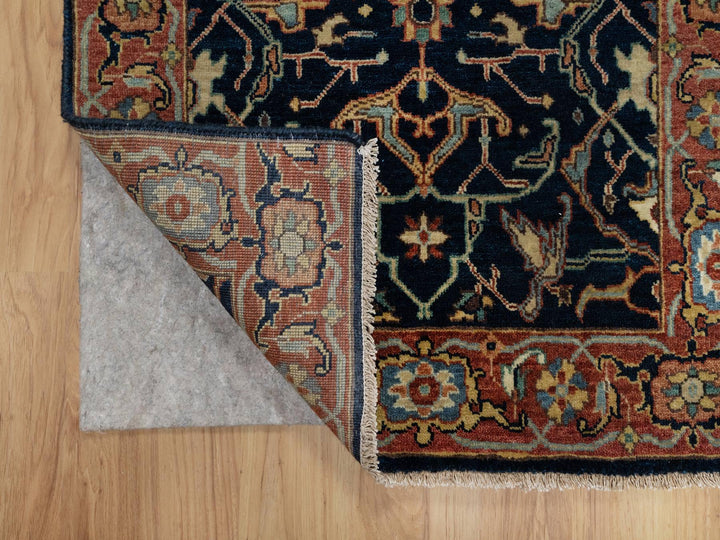 2'6" x 8'1" New Hand Knotted Blue Wool Runner Oriental Rug - MOA10291113