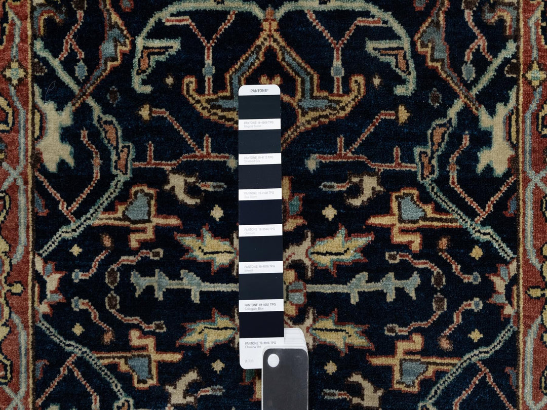 2'6" x 8'1" New Hand Knotted Blue Wool Runner Oriental Rug - MOA10291113