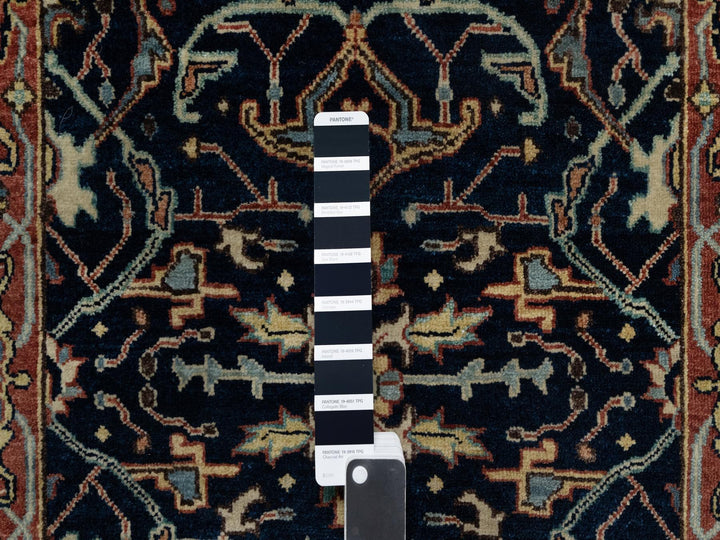 2'6" x 8'1" New Hand Knotted Blue Wool Runner Oriental Rug - MOA10291113